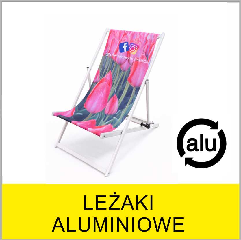 Leżaki aluminiowe z nadrukiem reklamowym